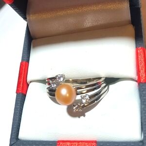 Real pearl ring